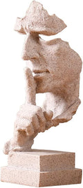 Retro Resin Silence‑is‑Golden Thinker Statue