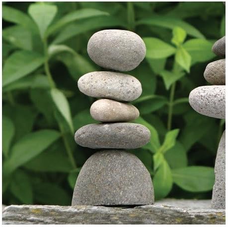 Multicolor Natural River Stone Cairn Decor