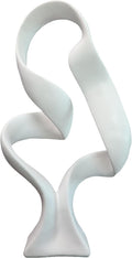 Modern White Abstract Ribbon Sculpture Decor