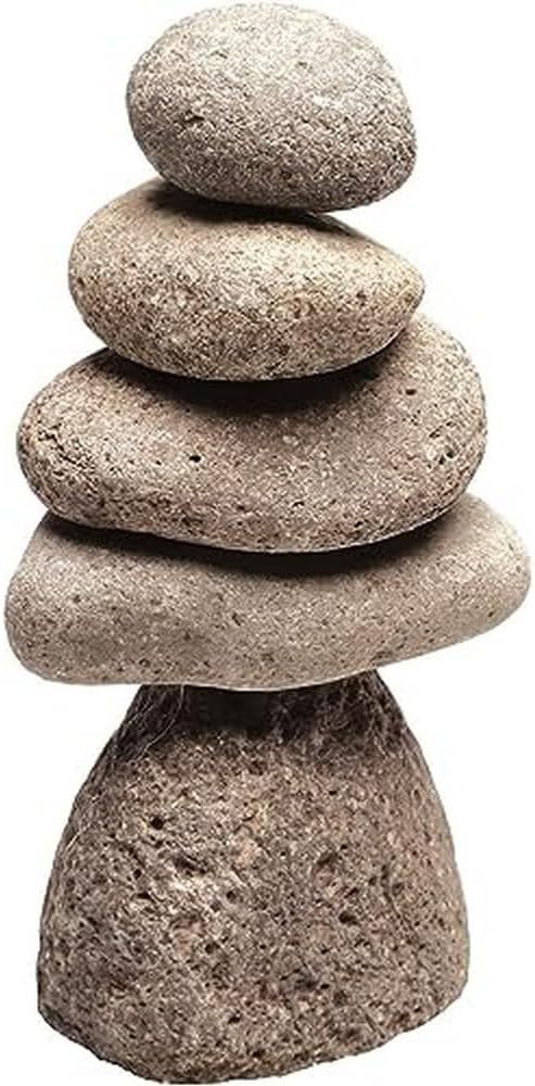 Multicolor Natural River Stone Cairn Decor