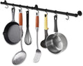 Black Stainless Steel Wall Pot Rack Organizer