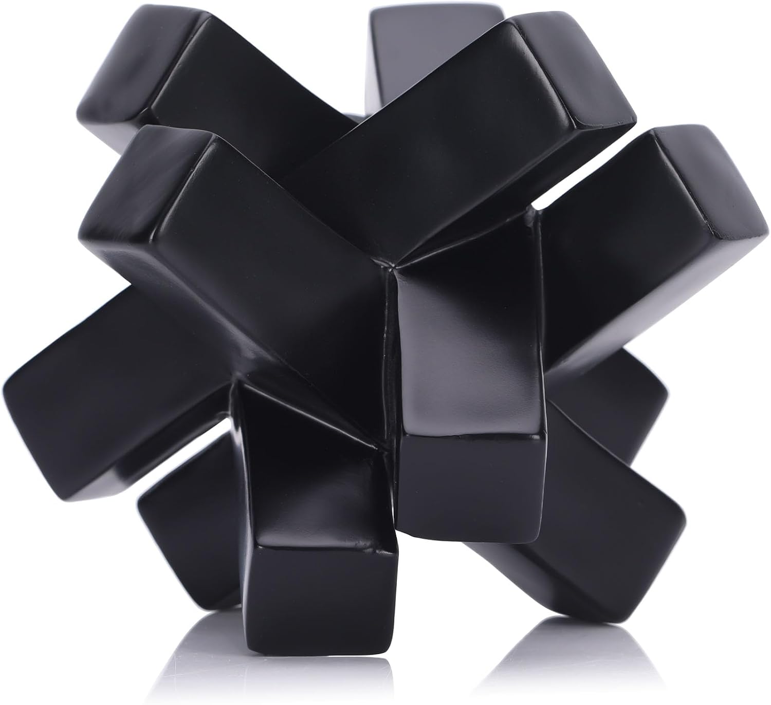 Modern Minimalist Black Geometric Sculpture Decor