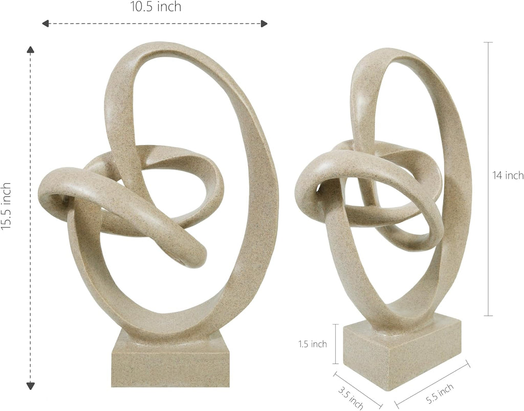 Modern Sandstone Knot Sculpture Home Decor