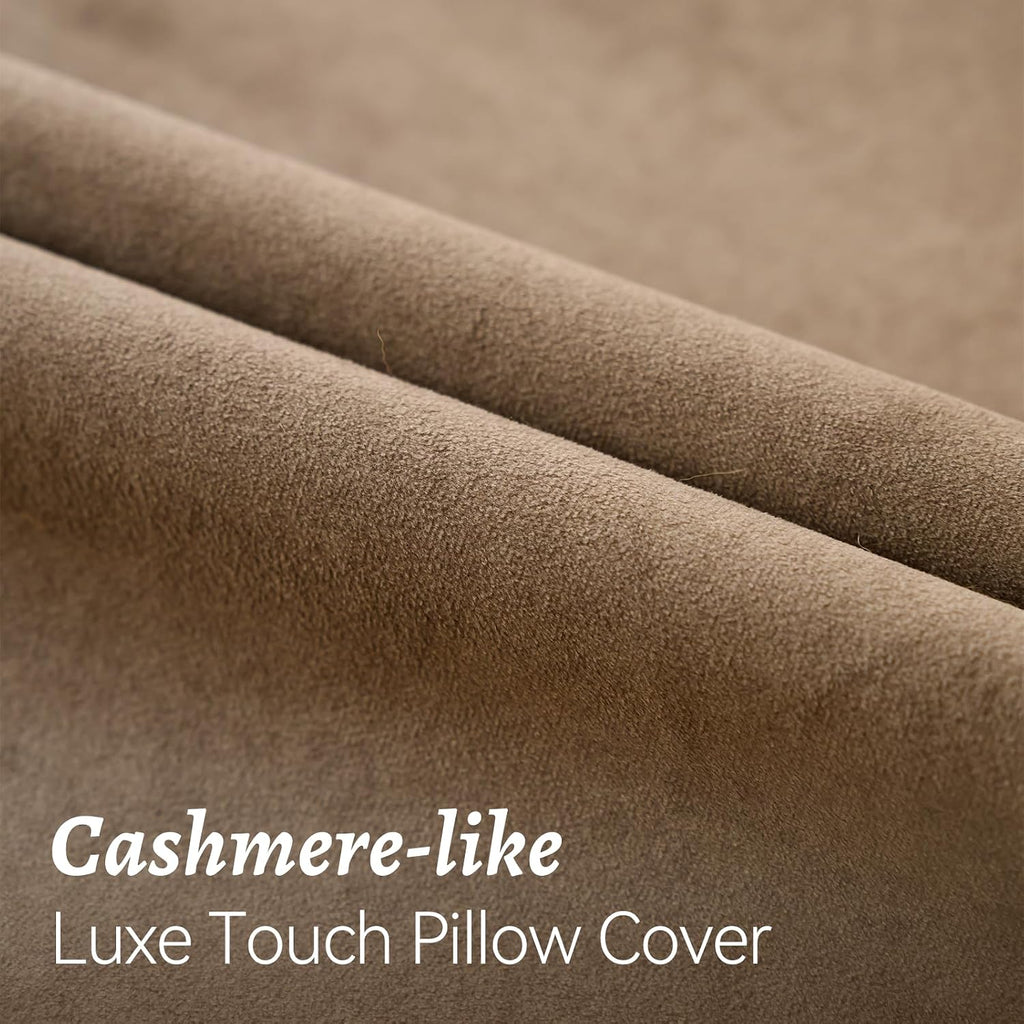 Dark Brown Waterproof Throw Pillow Covers 2‑Pack