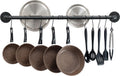 Wall‑Mounted Iron Hanging Pot Rack Organizer