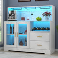 LED‑Lit Home Bar Wine Storage Cabinet