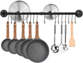 Black Wall‑Mounted Kitchen Hanging Pot Rail