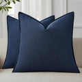 Navy Linen Fall Throw Pillow Covers Set