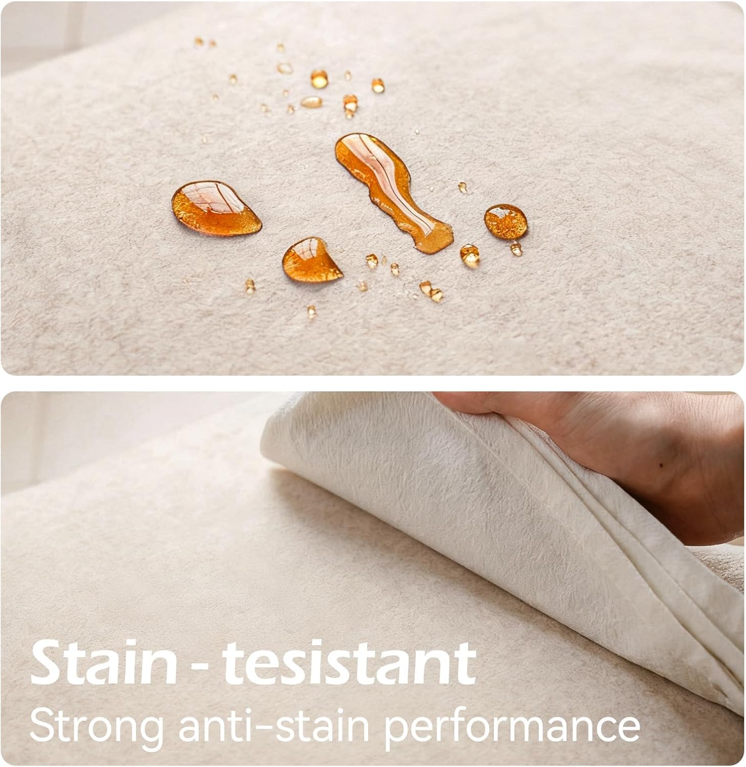 Beige‑Gray Waterproof Pillow Covers 4‑Pack