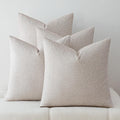 Beige‑Gray Waterproof Pillow Covers 4‑Pack
