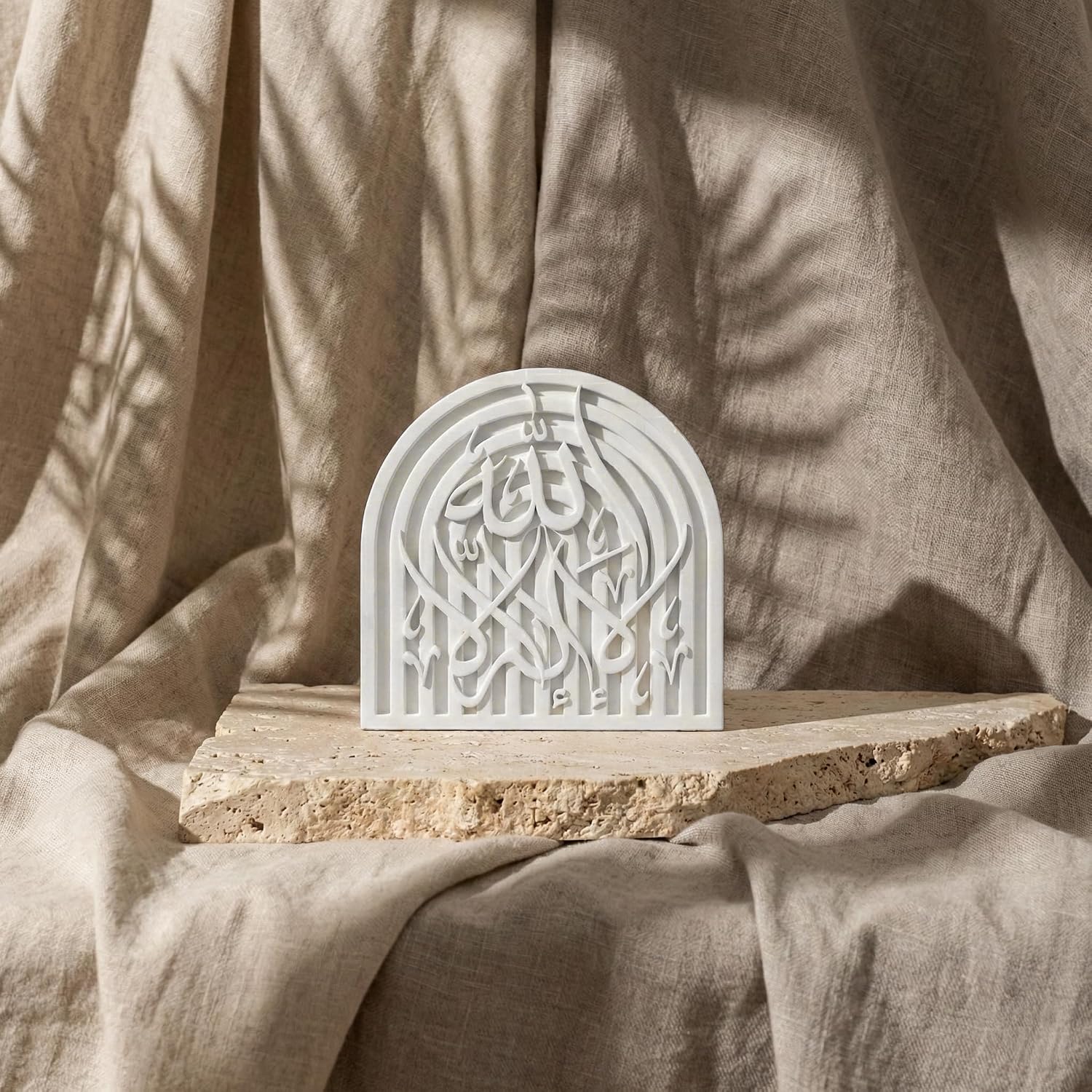 Islamic Calligraphy Natural Stone Table Decor