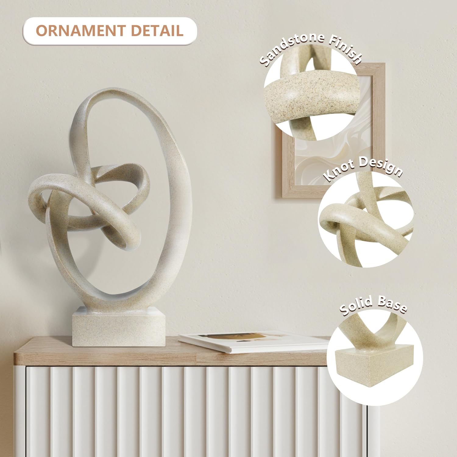 Modern Sandstone Knot Sculpture Home Decor