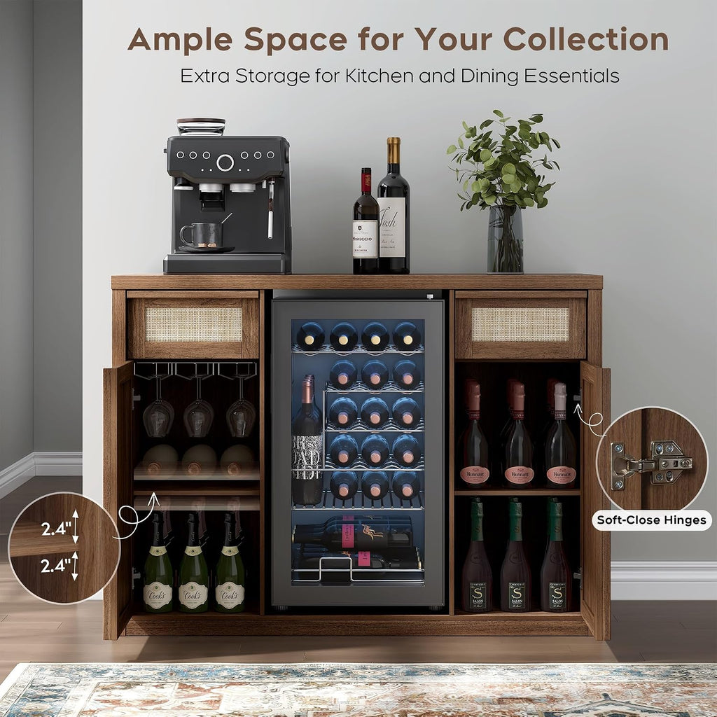 Wine Coffee Bar Cabinet Fridge‑Storage Sideboard