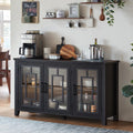 Black Farmhouse Large Sideboard Storage Cabinet