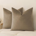 Dark Brown Waterproof Throw Pillow Covers 2‑Pack