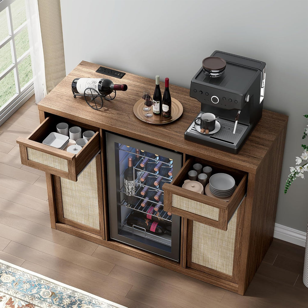 Wine Coffee Bar Cabinet Fridge‑Storage Sideboard